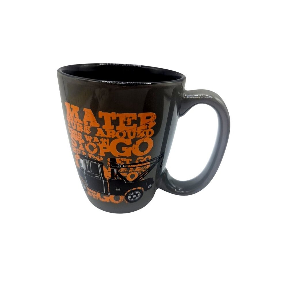 MATER COFFEE CUP MUG DISNEY STORE PIXAR CARS GRAY ORANGE - Picture 6 of 7